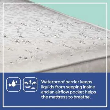 Sealy Baby Flex Cool Breathable 2 Stage Waterproof Crib Mattress plus Toddler Bed Fit, Airy Cotton Cover, 204 Premium Coils, GREENGUARD Gold Certified, Safety & Quality Tested, Made in USA, 52'X28'