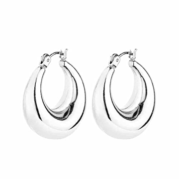 Gold Chunky Hoop Earrings Set - Stylish and Hypoallergenic