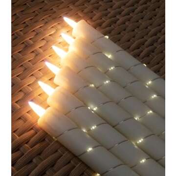 Flameless Candle Set with Starlight String & Remote Control - Perfect for Home Decor & Events