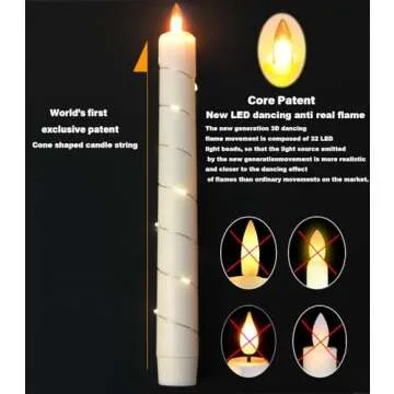 Starlight String Flameless Candle Set with Remote Control