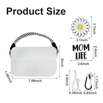 Bogg Bag Accessories Set Silicone Phone Holder Charms Grey