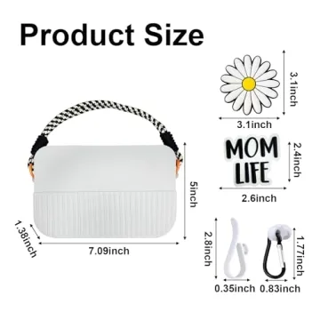 Bogg Bag Accessories Set Silicone Phone Holder Charms Grey