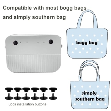 Bogg Bag Accessories Set Silicone Phone Holder Charms Grey