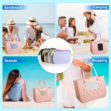 Bogg Bag Accessories Set Silicone Phone Holder Charms Grey