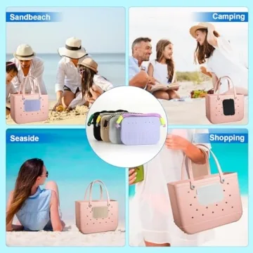 Bogg Bag Accessories Set Silicone Phone Holder Charms Grey