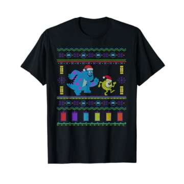 Disney PIXAR Monsters, Inc. Ugly Christmas Sweater Holiday T-Shirt
