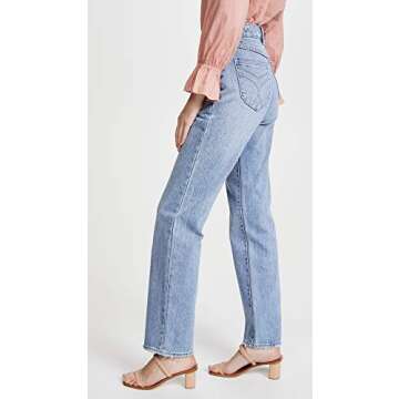 Rolla's Women's Classic Straight Jeans, 90s Blue, 23