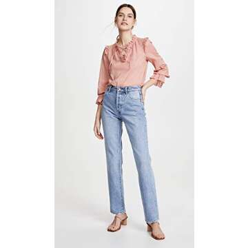 Rolla's Women's Classic Straight Jeans, 90s Blue, 23