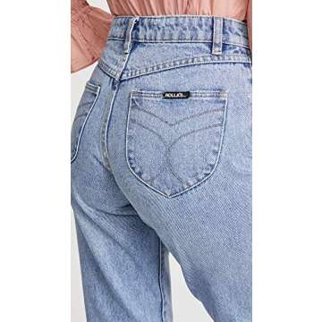 Rolla's Women's Classic Straight Jeans, 90s Blue, 23