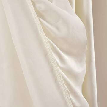 Lush Decor Reyna Ruffle Window Curtain Panel Set, Pair, 54" W x 84" L, White - Flowy Curtain Set - Romantic Ruffle Curtains for Bedroom, Living room, or Dining Room - Farmhouse & Cottage Home Decor