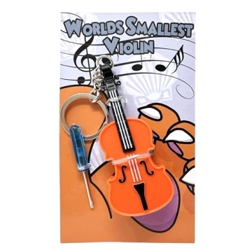 Playable Tiny Violin Keychain with Sad Music - Meme Gift