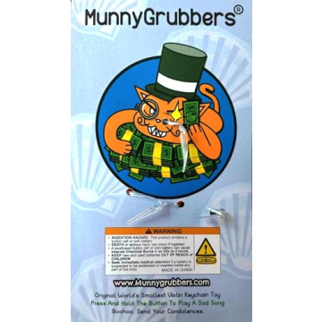 Playable Tiny Violin Keychain with Sad Music - Meme Gift