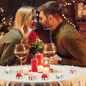 Shupakul 6 Pcs Valentine's Day Rose Tealight Candles-Handmade Unscented Rose Shaped Flower Candles-Mini Artificial Flower Tealight Candles for Valentine Party Wedding Gift Home Decor