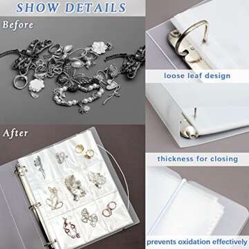 Transparent Jewelry Organizer with Zipper Bags for Travel