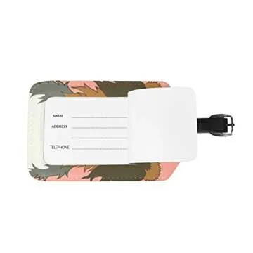 My Daily Papillon Dog Luggage Tag PU Leather Bag Tag Travel Suitcases ID Identifier Baggage Label 1 Piece