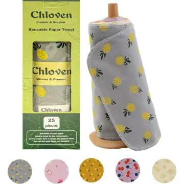 Washable Paperless Towels - Eco-Friendly 25 Pack