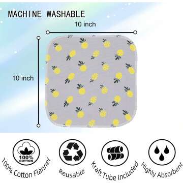 Washable Paperless Towels - Eco-Friendly 25 Pack