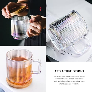 Leadiy Iridescent Glass Coffee Mug - Stylish & Functional