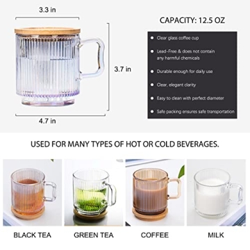 Leadiy Iridescent Glass Coffee Mug - Stylish & Functional