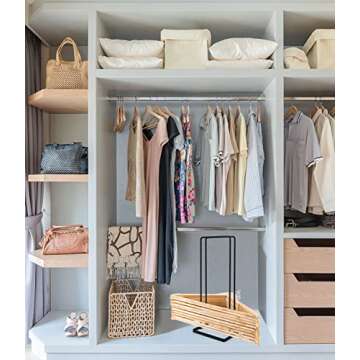 YGKATING Hanger Storage Stacker Stand, Holds Up 110 Wire Clothes Hangers for Laundry Room Closet Space Saving, Portable Sturdy Organizer Rack Holder Adult and Child Hangers, Keep Tidy