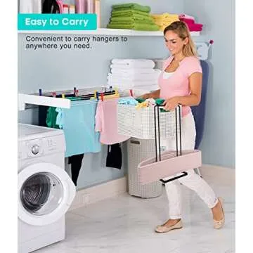 YGKATING Hanger Storage Stacker Stand, Holds Up 110 Wire Clothes Hangers for Laundry Room Closet Space Saving, Portable Sturdy Organizer Rack Holder Adult and Child Hangers, Keep Tidy