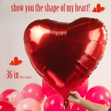 Valentines day balloon garland arch Kit Red pink balloons with Starburst Love letter lips heart shape balloons for Galentines Valentine's Engagement theme party decorations