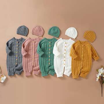 Mubineo Infant Baby Girl Boy Fall Winter Knit One Piece Outfit Romper Jumpsuit Sweater Outwear Cloth...