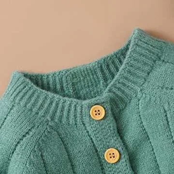Mubineo Infant Baby Girl Boy Fall Winter Knit One Piece Outfit Romper Jumpsuit Sweater Outwear Clothes (Y1 Green, 3-6 Months)