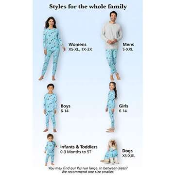 PajamaGram Matching Christmas PJs for Family, Blue Penguin, Womens L / 12-14