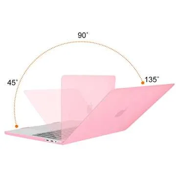 MOSISO Compatible with MacBook Pro 13 inch Case M2 2025, 2024, 2023, 2022-2016 A2338 M1 A2251 A2289 A2159 A1989 A1708 A1706, Plastic Hard Shell&Keyboard Cover&Screen Film&Storage Bag, Pink