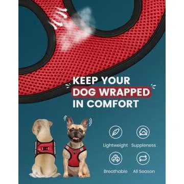 FAYOGOO Service Dog Vest for Small Breed - Lightweight Dog Harness with 6PCS Removable Patches - Pup...