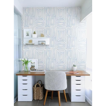 GloryTik Peel and Stick Wallpaper in Blue and White