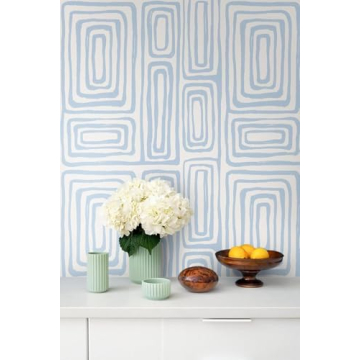 GloryTik Peel and Stick Wallpaper in Blue and White