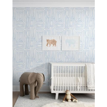 GloryTik Peel and Stick Wallpaper in Blue and White