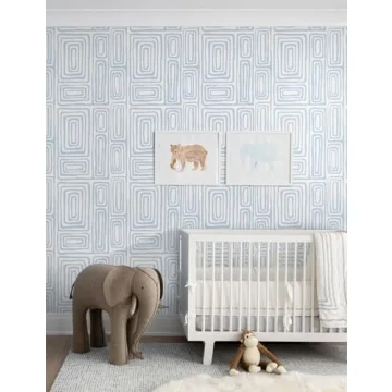GloryTik Peel and Stick Wallpaper in Blue and White