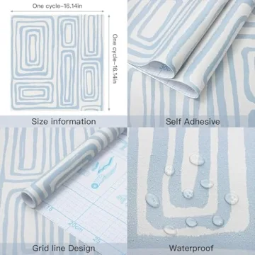 GloryTik Peel and Stick Wallpaper in Blue and White