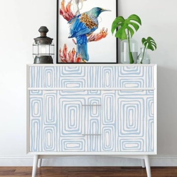 GloryTik Peel and Stick Wallpaper in Blue and White