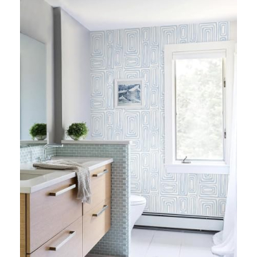 GloryTik Peel and Stick Wallpaper in Blue and White
