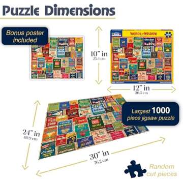 White Mountain Words of Wisdom 1000 Piece Puzzle