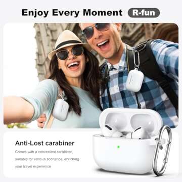 R-fun for AirPods Pro 2nd/1st Generation Case with Cleaner Kit,Soft Silicone Protective Case Cover f...