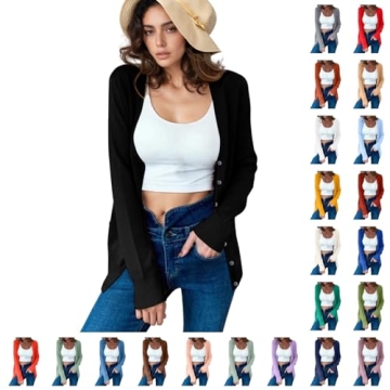 ABOUTYES Daily Deals Fall Cardigans for Women | Lightweight Button Up Sweater