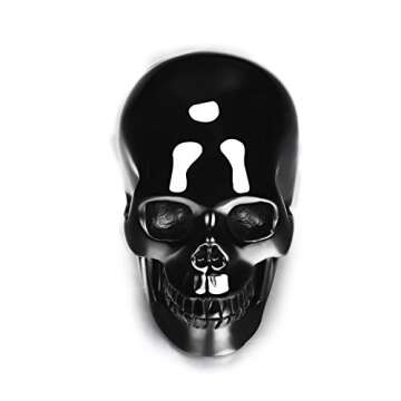 Skullis 2.0" Black Obsidian Crystal Skull Head, Hand Carved Gemstone Fine Art Sculpture, Reiki Heali...
