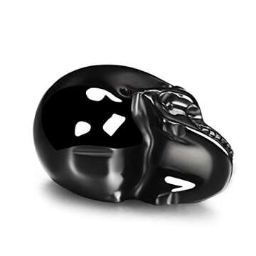 Skullis 2.0" Black Obsidian Crystal Skull Head Sculpture