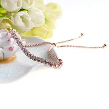 ASHMITA Luxury Adjustable Rose Gold Bracelet for Women