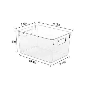 KAZIPA Clear Plastic Storage Bins for Home Organization