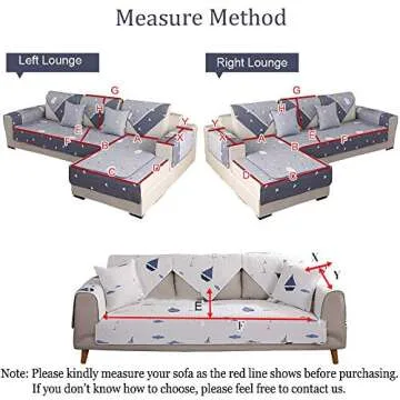 TEWENE Couch Cover, Sofa Cover Couch Covers Sectional Couch Covers Anti-Fading Sofa Slipcover for Dogs Cats Pet Love Seat Armrest Backrest Cover Light Grey 36''x36''(Only 1 Piece/Not All Set)