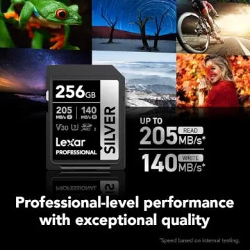 Lexar 256GB Professional Silver SDXC UHS-I Memory Card