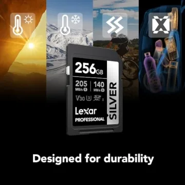 Lexar 256GB Professional Silver SDXC UHS-I Memory Card