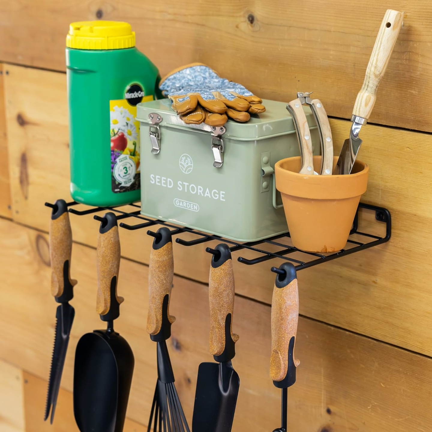 Gardening Tools Wall Mount Organizer for Storage
