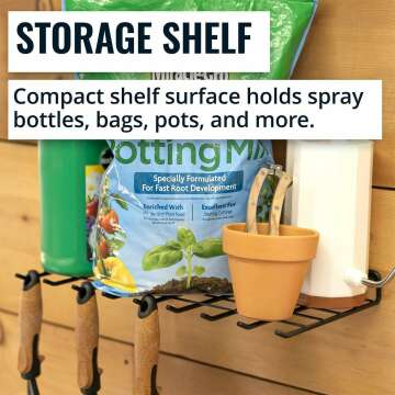 Gardening Tools Wall Mount Organizer for Storage
